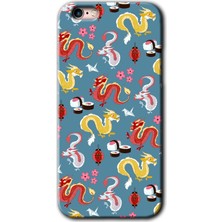 Gramaphone Apple iPhone 6s Plus Kılıf Hd Desen Baskılı Arka Kapak + Kırılmaz Cam - Funky Dragon