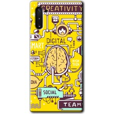 Galaxy Note 10 Kılıf Hd Desen Baskılı Arka Kapak + Kırılmaz Cam - Smart 2
