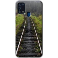 Gramaphone Galaxy M31 Kılıf Hd Desen Baskılı Arka Kapak + Kırılmaz Cam - Tren Yolu