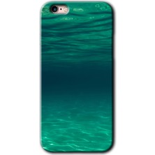 iPhone 6 Plus Kılıf Hd Desen Baskılı Arka Kapak + Esnek Nano Cam - Derin Deniz