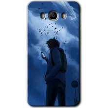 Gramaphone Galaxy J7 2016 Kılıf Hd Desen Baskılı Arka Kapak + Kırılmaz Cam - Sonbahar Yalnızlığı