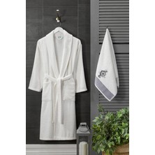 Hepsine Rakip Şalyaka Kadın Erkek Pamuklu Havlulu Banyo Bornoz Takımı