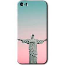 Gramaphone Apple iPhone 5s Kılıf Hd Desen Baskılı Arka Kapak + Kırılmaz Cam - Rio