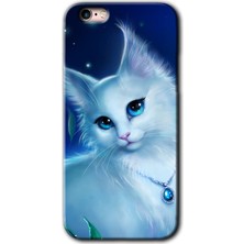 Gramaphone Apple iPhone 6s Plus Kılıf Hd Desen Baskılı Arka Kapak + Kırılmaz Cam - Cat Glance