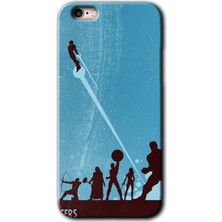 Gramaphone Apple iPhone 6s Plus Kılıf Hd Desen Baskılı Arka Kapak + Kırılmaz Cam - Avengers Team