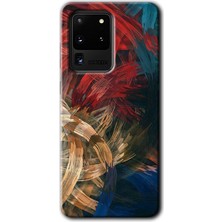 Gramaphone Galaxy S20 Ultra Kılıf Hd Desen Baskılı Arka Kapak + Kırılmaz Cam - Karma Boyalar