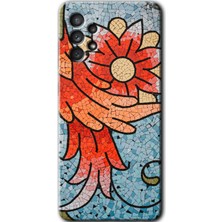 Gramaphone Galaxy A33 Kılıf Hd Desen Baskılı Arka Kapak + Kırılmaz Cam - Mozaik Çiçek