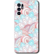 Oppo Reno 6 Kılıf Hd Desen Baskılı Arka Kapak + Kırılmaz Cam - Çin Mandala 1