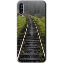 Galaxy A50 Kılıf Hd Desen Baskılı Arka Kapak + Kırılmaz Cam - Tren Yolu