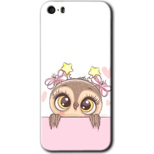iPhone 5s Kılıf Hd Desen Baskılı Arka Kapak - Sevimli Baykuş