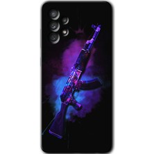 Galaxy A33 Kılıf Hd Desen Baskılı Arka Kapak + Kırılmaz Cam - Ak
