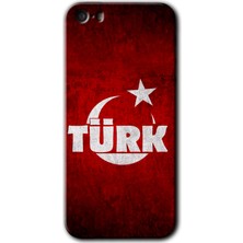 iPhone 5s Kılıf Hd Desen Baskılı Arka Kapak - Ayyıldız Türk