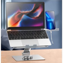 Dexmon Laptop Macbook Standı Multifonksiyonel 360 Derece Dönebilen Telefon Tutuculu Yatay Dikey Kullanım