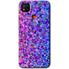 Redmi 9c Kılıf Hd Desen Baskılı Arka Kapak + Kırılmaz Cam - Pixel Mozaik