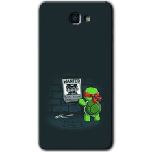 Gramaphone Galaxy J7 Prime Kılıf Hd Desen Baskılı Arka Kapak + Kırılmaz Cam - Kaplumbağa Avcısı