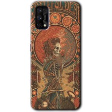 Gramaphone Realme 7 Pro Kılıf Hd Desen Baskılı Arka Kapak + Esnek Nano Cam - İskeleet Aşk