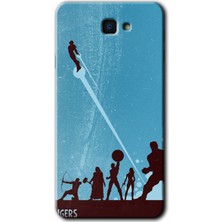 Gramaphone Galaxy J7 Prime Kılıf Hd Desen Baskılı Arka Kapak + Kırılmaz Cam - Avengers Team