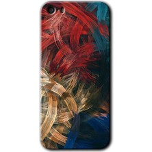 Gramaphone Apple iPhone 5s Kılıf Hd Desen Baskılı Arka Kapak + Esnek Nano Cam - Karma Boyalar