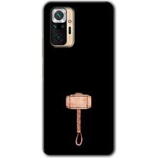 Gramaphone Redmi Note 10 Pro Kılıf Hd Desen Baskılı Arka Kapak + Esnek Nano Cam - Thor Çekiç