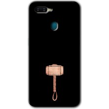 Gramaphone Oppo A12 Kılıf Hd Desen Baskılı Arka Kapak + Kırılmaz Cam - Thor Çekiç