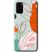 Gramaphone Galaxy S20 Plus Kılıf Hd Desen Baskılı Arka Kapak + Esnek Nano Cam - Vektör Çiçekler