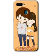 Gramaphone Oppo A12 Kılıf Hd Desen Baskılı Arka Kapak + Esnek Nano Cam - Şıpsevdi Çift