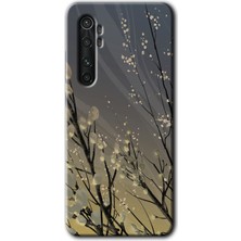 Xiaomi Mi Note 10 Lite Kılıf Hd Desen Baskılı Arka Kapak + Esnek Nano Cam - Branches Flowers