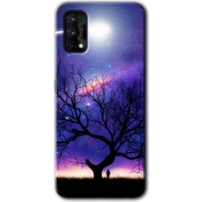 Gramaphone Realme 7 Pro Kılıf Hd Desen Baskılı Arka Kapak - Uzay Silüet