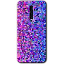 Gramaphone Oppo Reno 2z Kılıf Hd Desen Baskılı Arka Kapak + Esnek Nano Cam - Pixel Mozaik