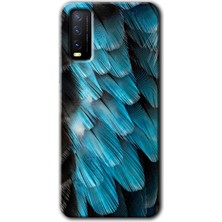 Vivo Y20S Kılıf Hd Desen Baskılı Arka Kapak + Esnek Nano Cam - 9d Tüyler