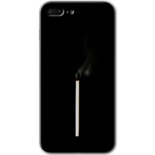 Gramaphone Apple iPhone 7 Plus Kılıf Hd Desen Baskılı Arka Kapak + Kırılmaz Cam - Sönmüş Kibrit