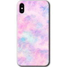 Gramaphone Apple iPhone Xs Kılıf Hd Desen Baskılı Arka Kapak - Pembe-Duman