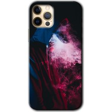 Gramaphone Apple iPhone 12 Pro Max Kılıf Hd Desen Baskılı Arka Kapak + Esnek Nano Cam - Smoke-Man