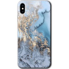iPhone x Kılıf Hd Desen Baskılı Arka Kapak - Eski Mermer