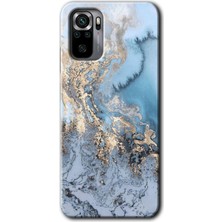 Redmi Note 10S Kılıf Hd Desen Baskılı Arka Kapak - Eski Mermer