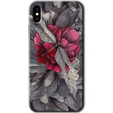 Gramaphone Apple iPhone Xs Max Kılıf Hd Desen Baskılı Arka Kapak + Esnek Nano Cam - Kelebek Ömrü