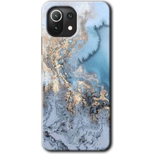 Gramaphone Xiaomi Mi 11 Kılıf Hd Desen Baskılı Arka Kapak + Kırılmaz Cam - Eski Mermer