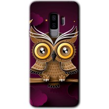 Gramaphone Galaxy S9 Plus Kılıf Hd Desen Baskılı Arka Kapak + Kırılmaz Cam - Owl Bird Branch