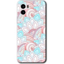 Vivo Y15S Kılıf Hd Desen Baskılı Arka Kapak + Esnek Nano Cam - Çin Mandala 1
