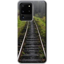 Galaxy S20 Ultra Kılıf Hd Desen Baskılı Arka Kapak + Esnek Nano Cam - Tren Yolu
