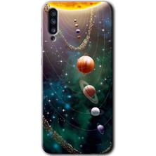 Galaxy A70 Kılıf Hd Desen Baskılı Arka Kapak + Esnek Nano Cam - Cosmos
