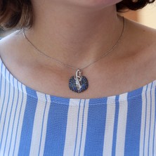 Opal Taşlı Aşık Kuğu Gümüş Kolye