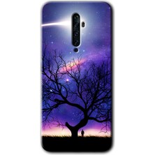 Gramaphone Oppo Reno 2z Kılıf Hd Desen Baskılı Arka Kapak - Uzay Silüet