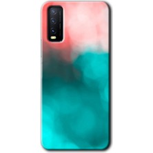 Vivo Y11S Kılıf Hd Desen Baskılı Arka Kapak + Esnek Nano Cam - Flu Işık
