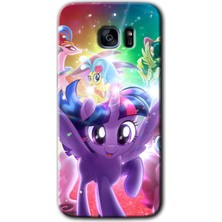 Galaxy S7 Edge Kılıf Hd Desen Baskılı Arka Kapak + Esnek Nano Cam - Pony