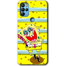 Gramaphone General Mobile Gm 21 Pro Kılıf Hd Desen Baskılı Arka Kapak + Kırılmaz Cam - Aşık Sünger Bob