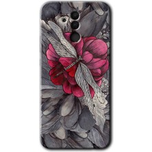Gramaphone Huawei Mate 20 Lite Kılıf Hd Desen Baskılı Arka Kapak + Esnek Nano Cam - Kelebek Ömrü