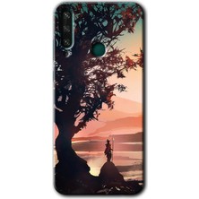 Gramaphone Huawei Y6P Kılıf Hd Desen Baskılı Arka Kapak + Kırılmaz Cam - Yalnız Savaşcı