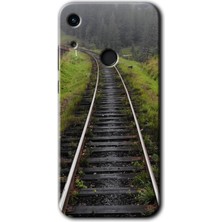 Gramaphone Honor 8A Kılıf Hd Desen Baskılı Arka Kapak + Kırılmaz Cam - Tren Yolu