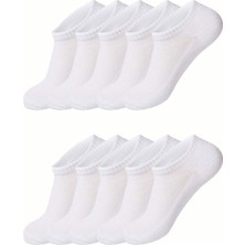 Hepsine Rakip 10LU Kadın Görünmez Çorap Düz Renk Pamuklu Klimalı Ekonomik